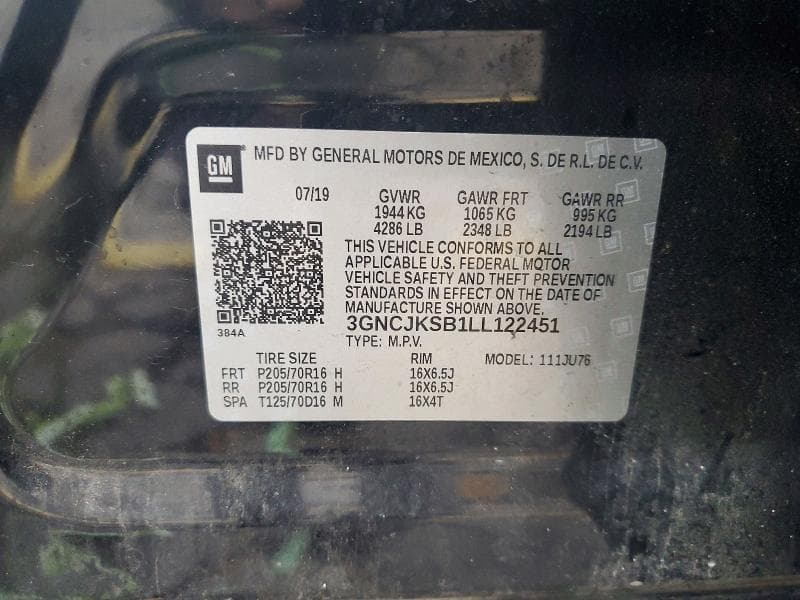 2020 CHEVROLET TRAX LS 14