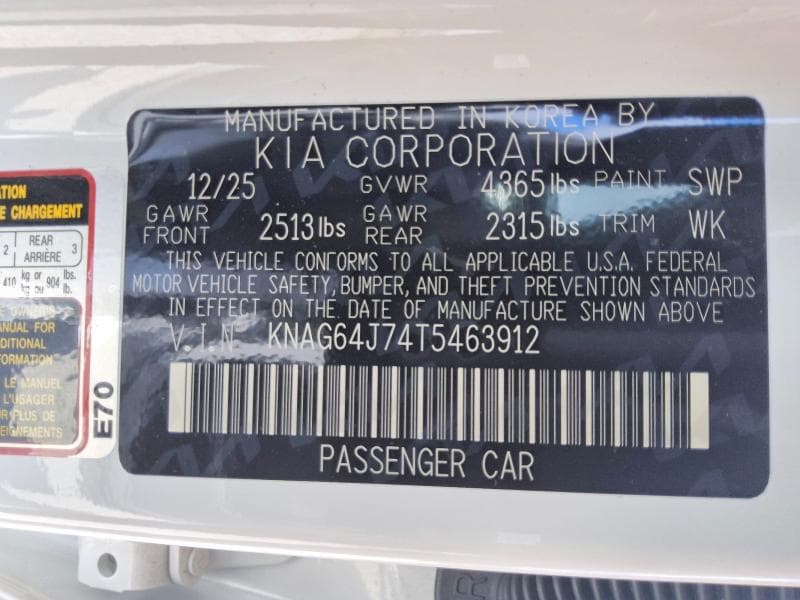 2026 KIA K5 GT LINE 12