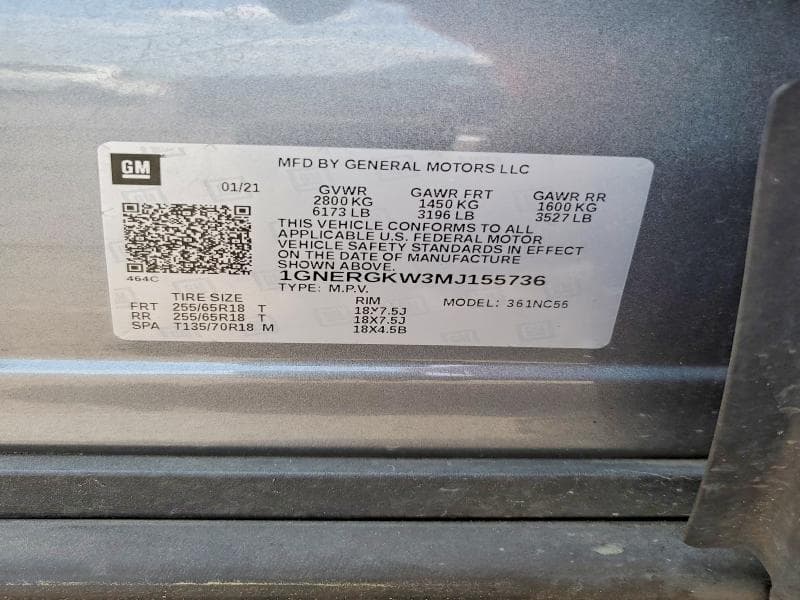 2021 CHEVROLET TRAVERSE LT 13