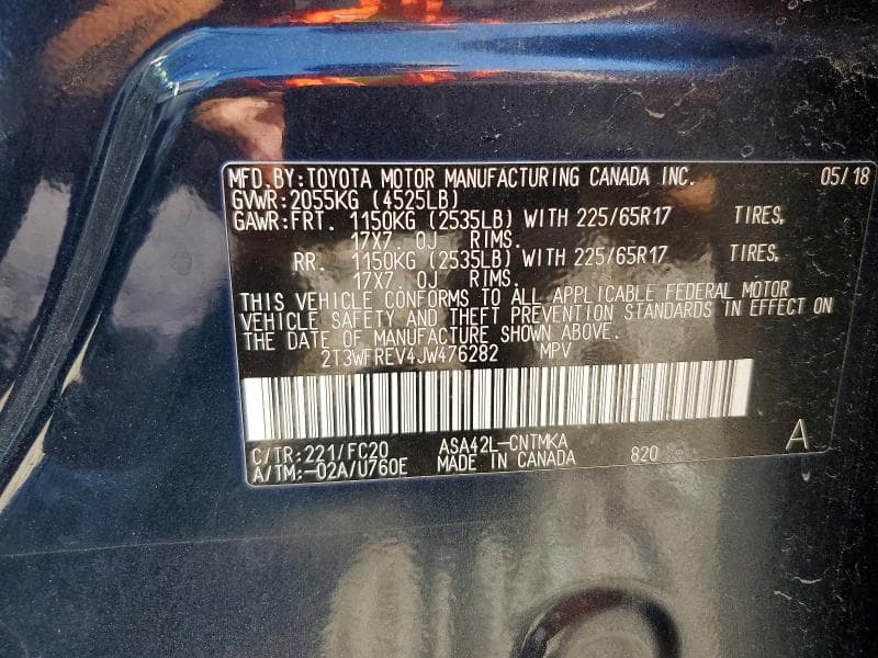 2018 TOYOTA RAV4 XLE 13