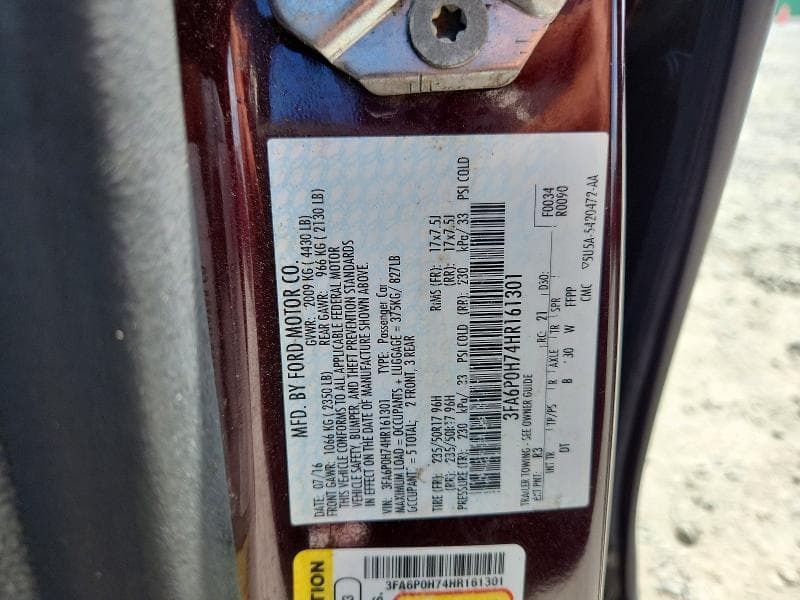 2017 FORD FUSION SE 12