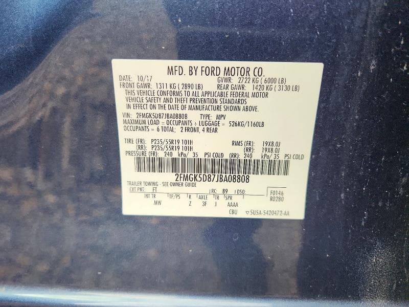 2018 FORD FLEX LIMITED 13