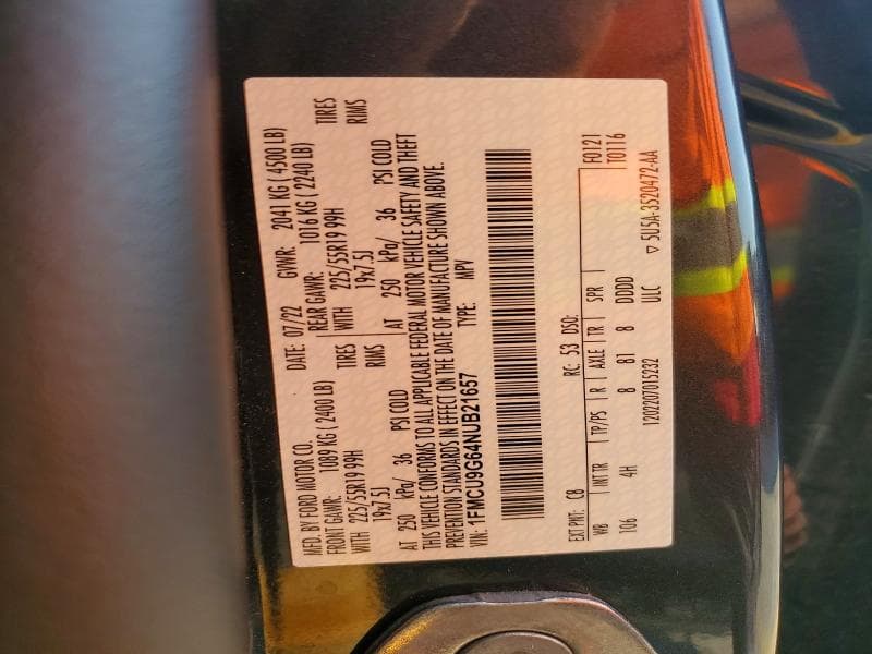 2022 FORD ESCAPE SE 12