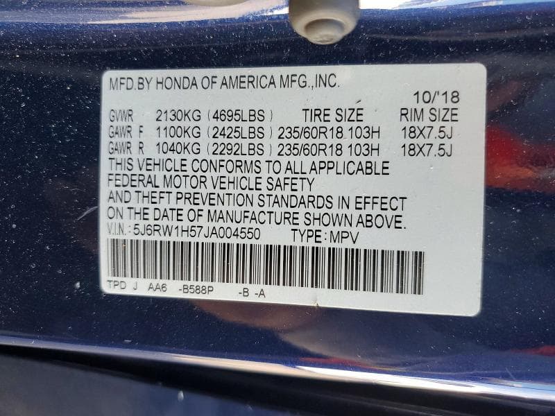 2018 HONDA CR-V EX 12