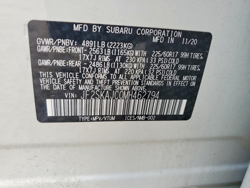 2021 SUBARU FORESTER PREMIUM 13