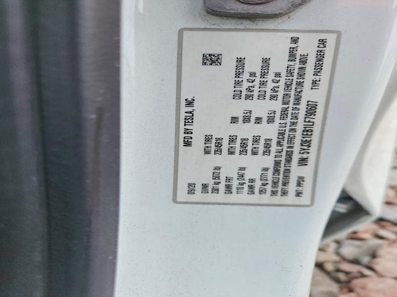 2020 TESLA MODEL 3 12