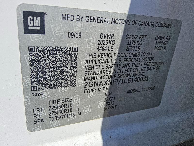 2020 CHEVROLET EQUINOX PREMIER 13