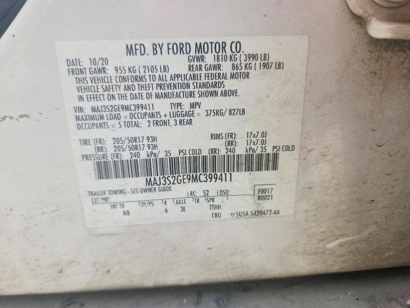 2021 FORD ECOSPORT SE 13