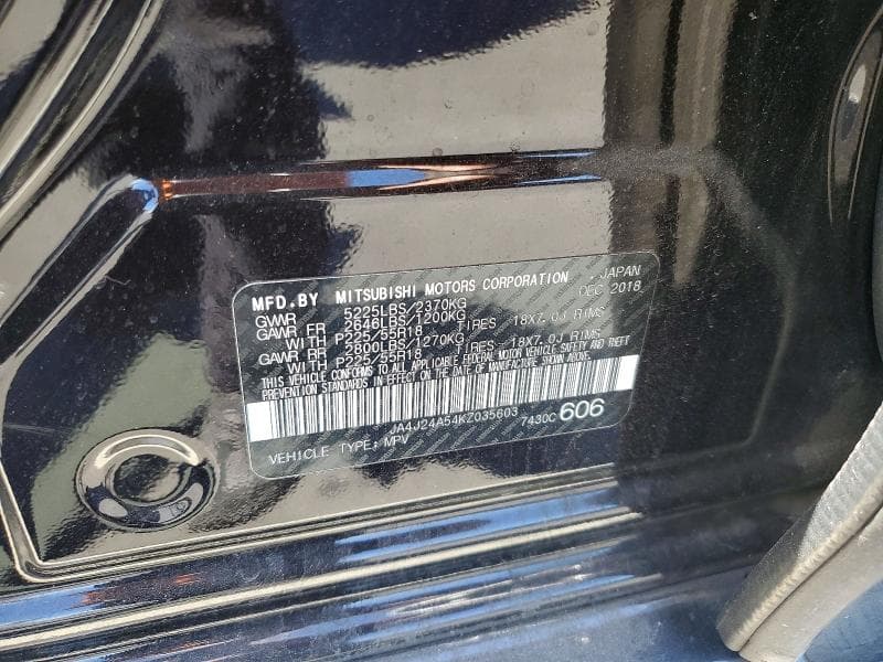 2019 MITSUBISHI OUTLANDER SEL 12
