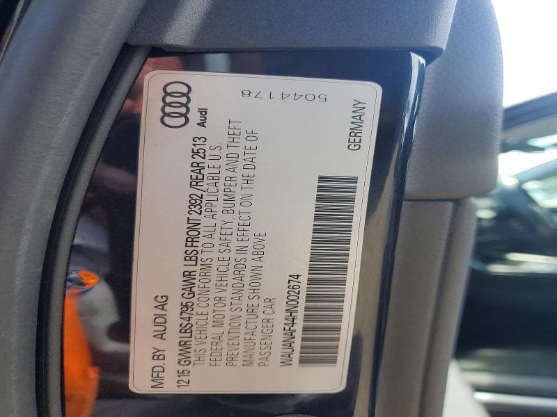 2017 AUDI A4 PREMIUM 12
