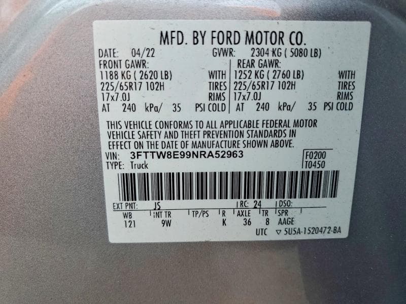 2022 FORD MAVERICK XL 12