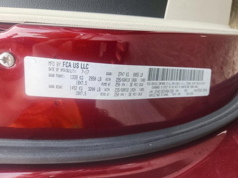 2017 CHRYSLER PACIFICA TOURING L 14