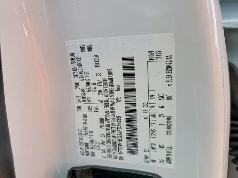 2018 FORD F150 SUPERCREW 12
