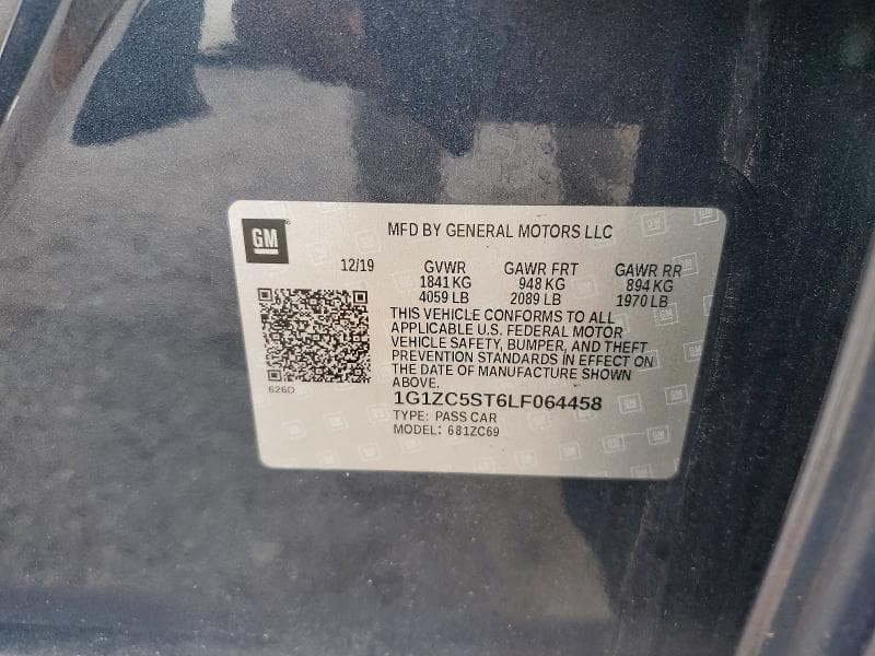 2020 CHEVROLET MALIBU LS 12