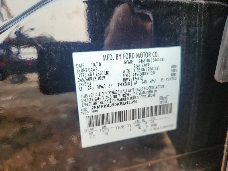 2019 FORD EDGE SEL 13