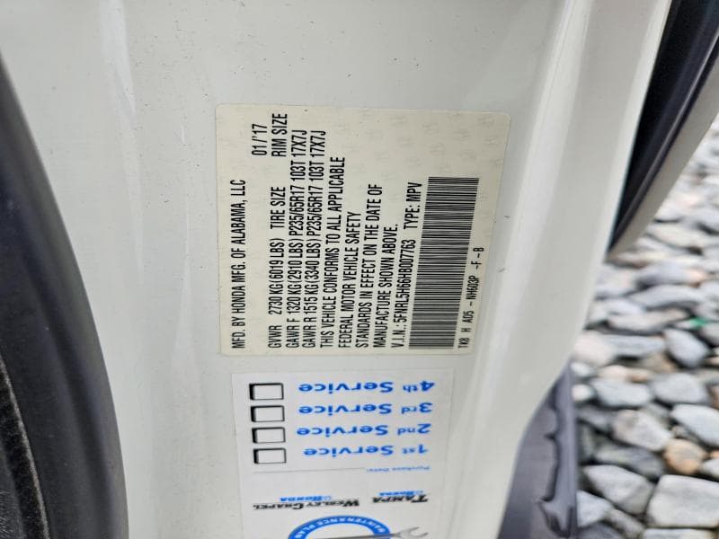 2017 HONDA ODYSSEY EXL 13