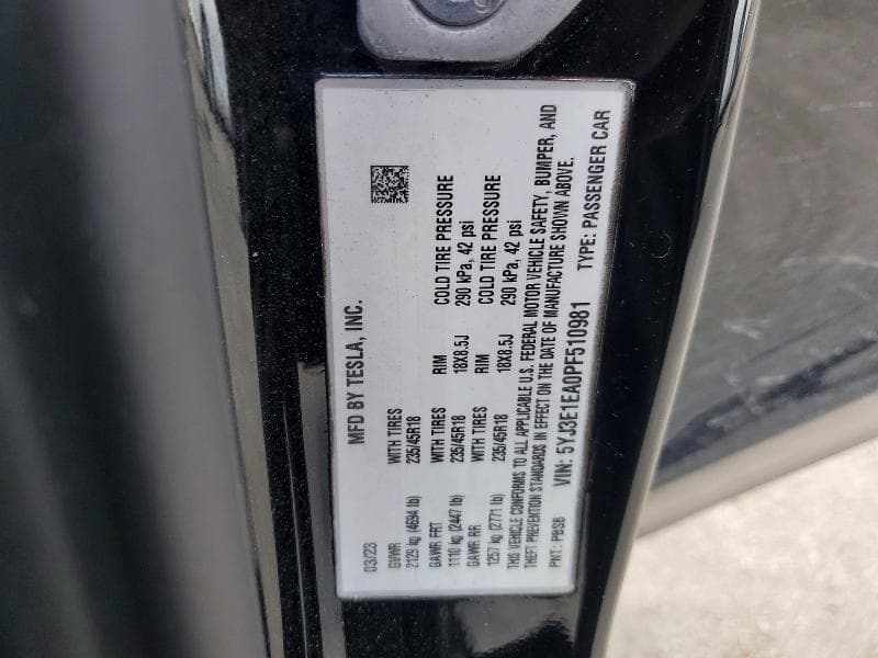 2023 TESLA MODEL 3 12