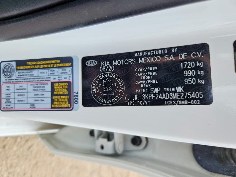2021 KIA FORTE FE 12