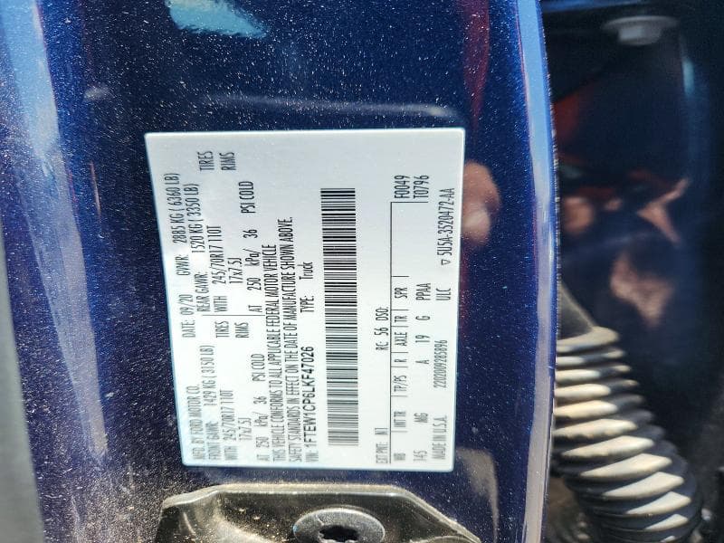 2020 FORD F150 SUPERCREW 12