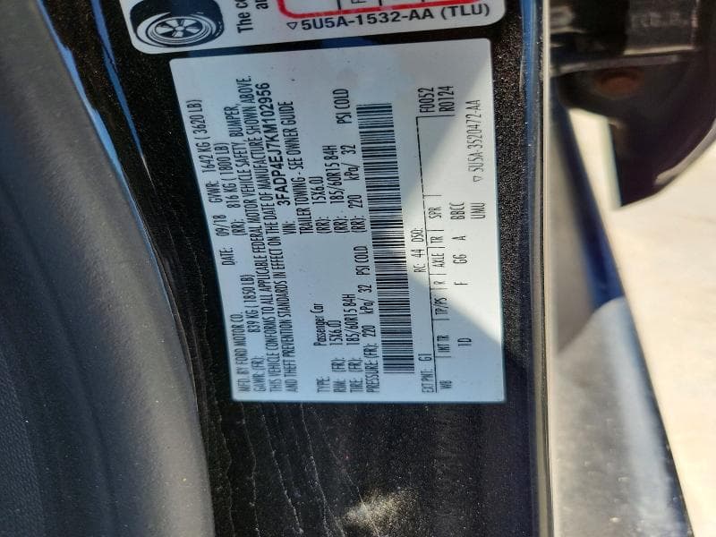 2019 FORD FIESTA SE 12