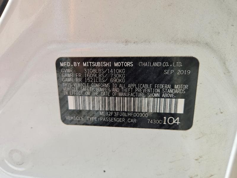 2020 MITSUBISHI MIRAGE G4 ES 12