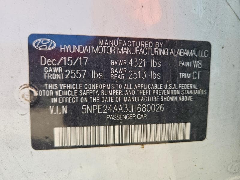 2018 HYUNDAI SONATA ECO 12