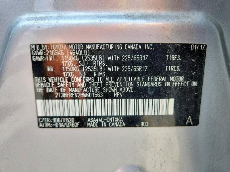 2017 TOYOTA RAV4 LE 14