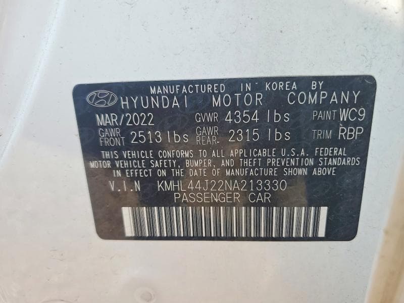 2022 HYUNDAI SONATA SEL PLUS SEL PLUS 13