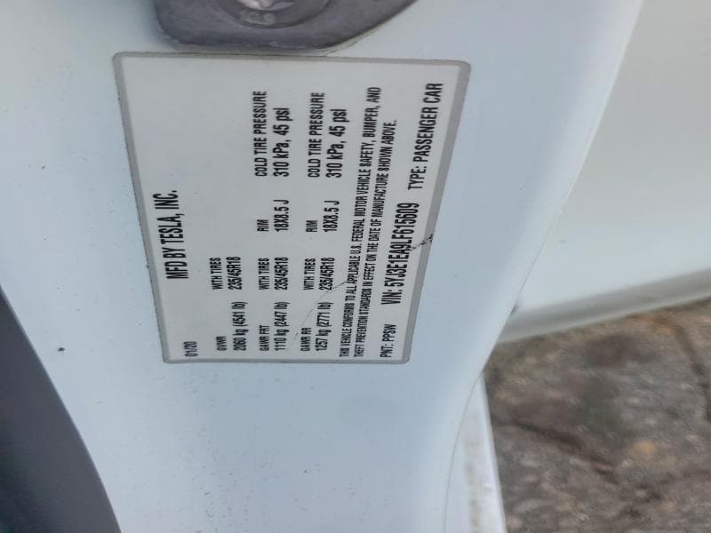 2020 TESLA MODEL 3 12