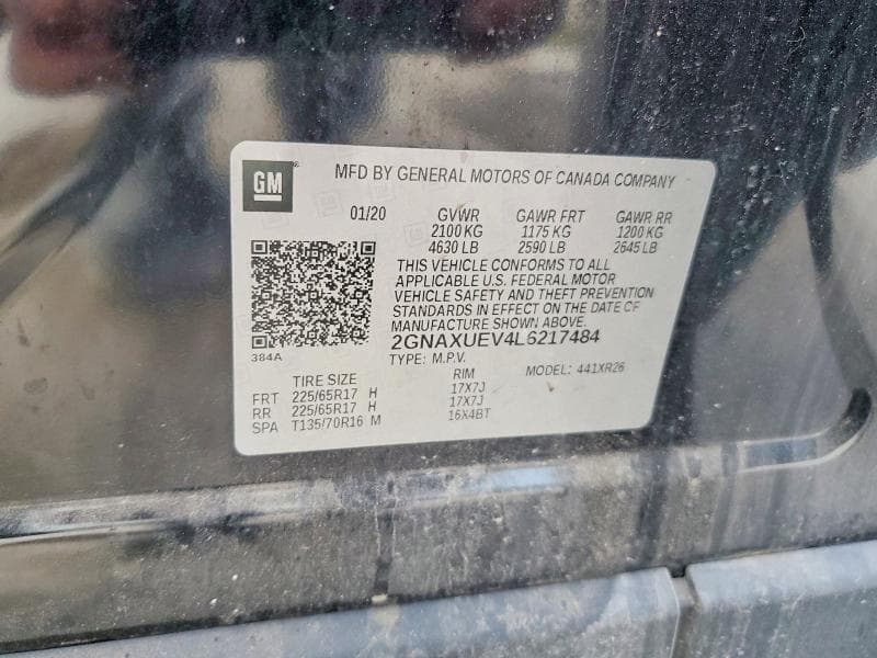 2020 CHEVROLET EQUINOX LT 14