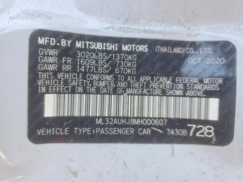 2021 MITSUBISHI MIRAGE 13