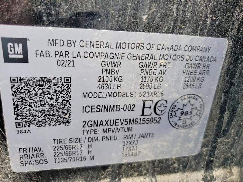 2021 CHEVROLET EQUINOX LT 13