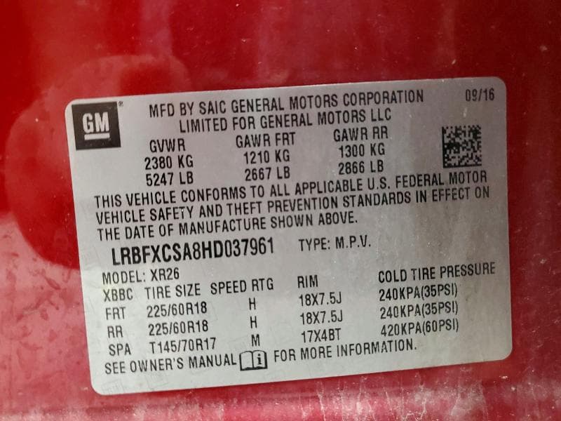 2017 BUICK ENVISION PREFERRED 13
