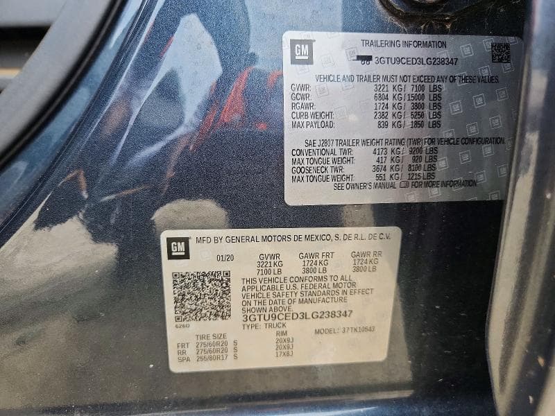 2020 GMC SIERRA K1500 ELEVATION 12
