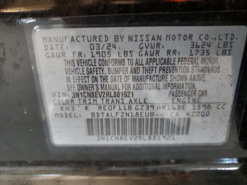 2024 NISSAN VERSA SV 12