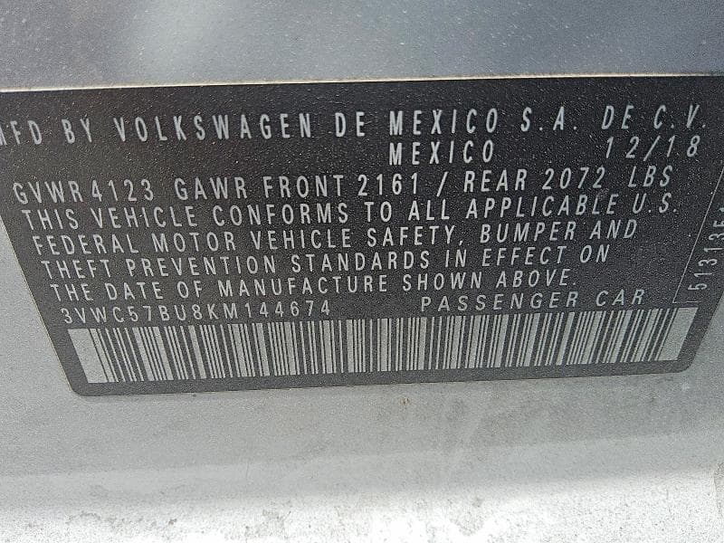 2019 VOLKSWAGEN JETTA S 12