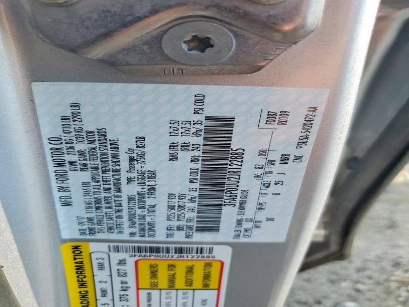 2018 FORD FUSION S HYBRID 12