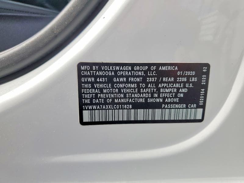 2020 VOLKSWAGEN PASSAT SE 12