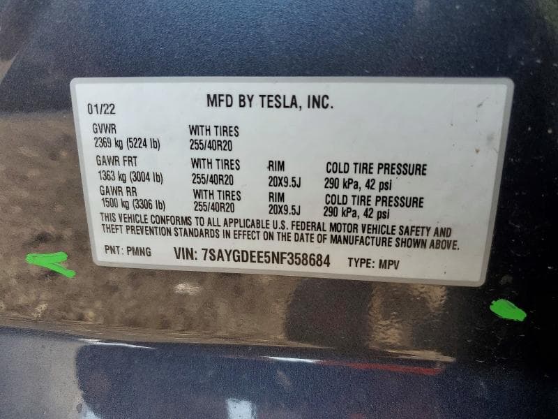 2022 TESLA MODEL Y 12