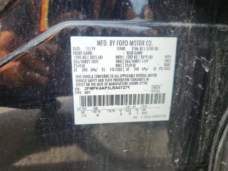 2020 FORD EDGE ST 12