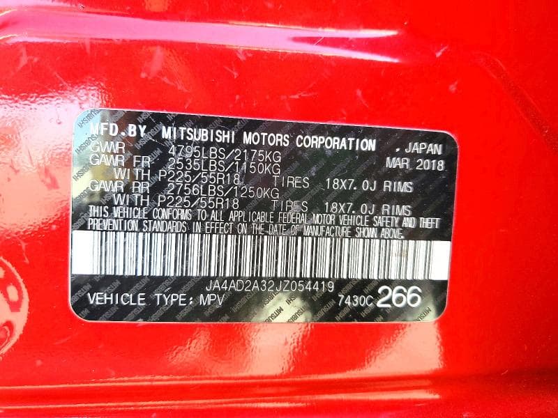 2018 MITSUBISHI OUTLANDER ES 13