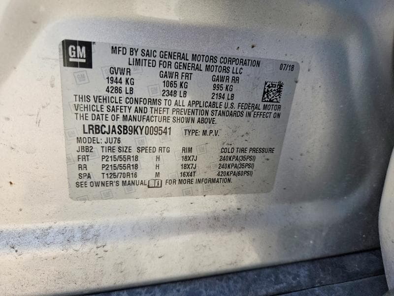 2019 BUICK ENCORE PREFERRED 13