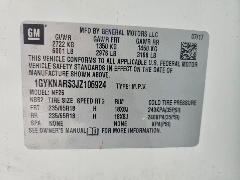 2018 CADILLAC XT5 13