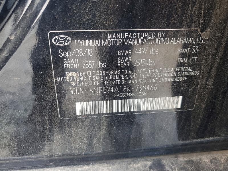 2019 HYUNDAI SONATA SE 12