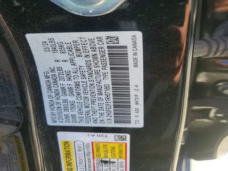 2024 HONDA CIVIC SPORT 12