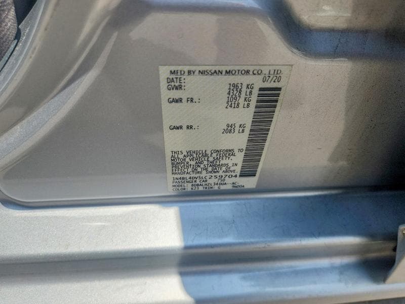 2020 NISSAN ALTIMA SV 13