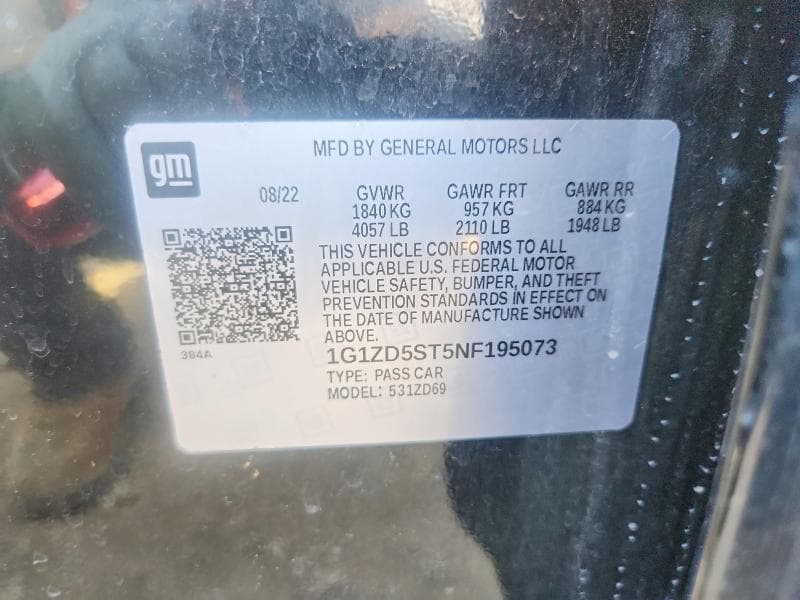 2022 CHEVROLET MALIBU LT 13