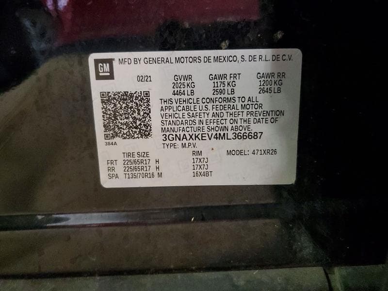 2021 CHEVROLET EQUINOX LT 12
