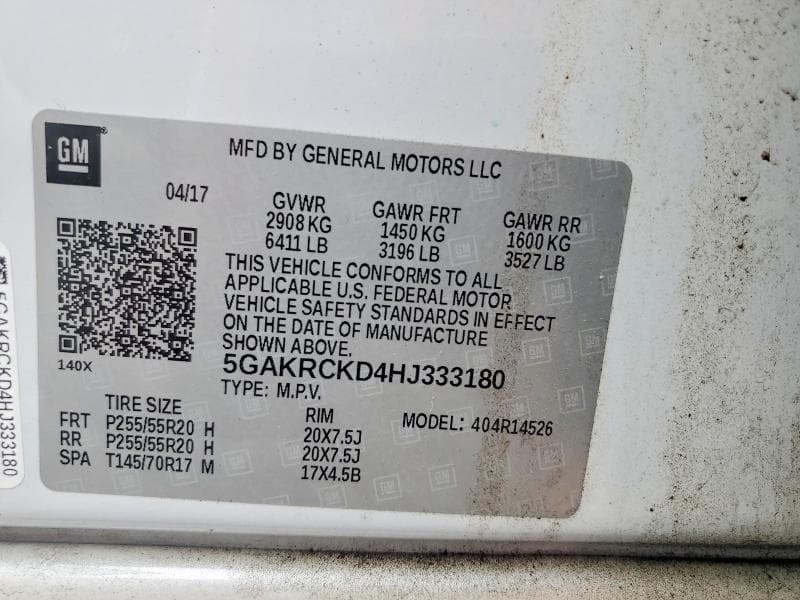 2017 BUICK ENCLAVE 13