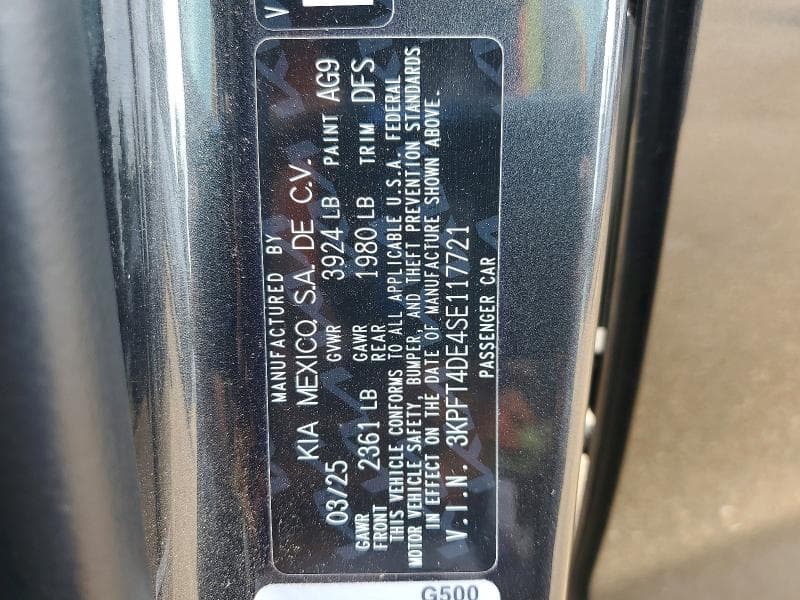 2025 KIA K4 13